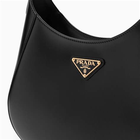 borsa prada a spalla nera|Borsa a spalla in pelle Nero .